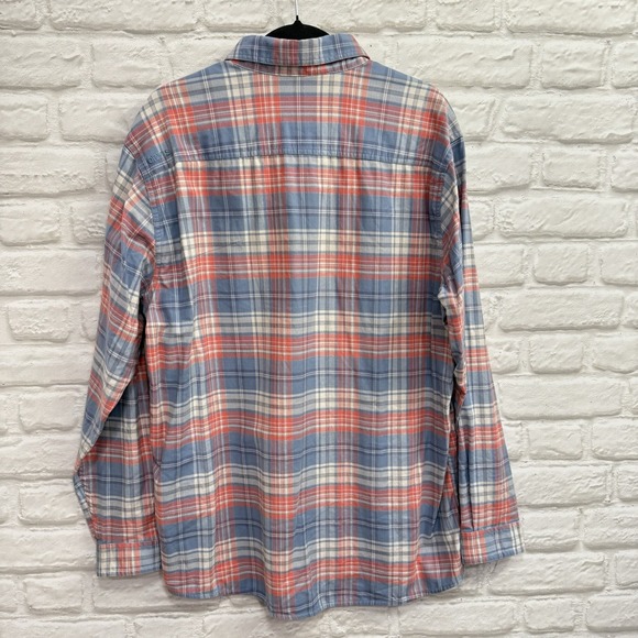 Orvis Shirt Mens Large Blue Buffalo Plaid Button Down Cotton Casual Long Sleeve - Picture 12 of 15